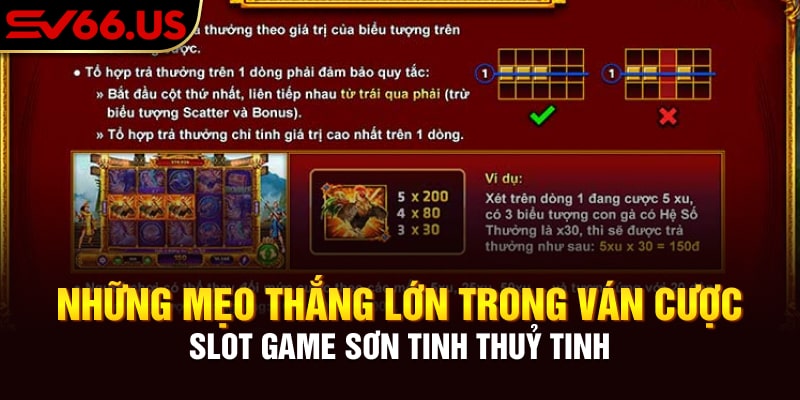 Những mẹo thắng lớn trong ván cược slot game Sơn Tinh Thuỷ Tinh Những mẹo thắng lớn trong ván cược slot game Sơn Tinh Thuỷ Tinh